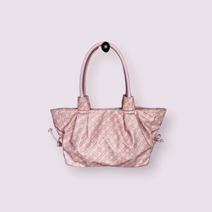 Gherardini Firenz 1885 Softy Pink Fabric Handbag with Leather handles